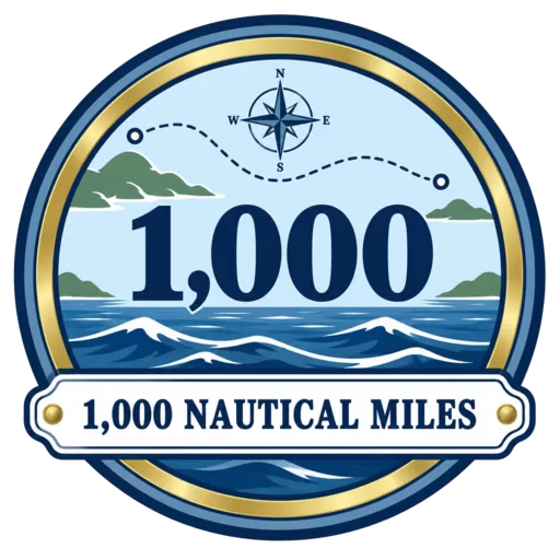 1,000 nautical miles badge