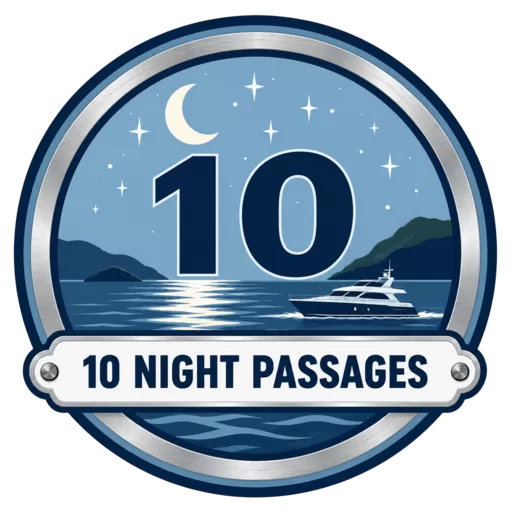 10 night passages badge