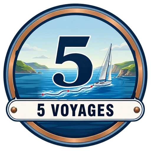5 voyages badge